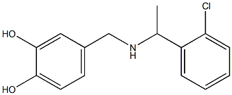 4-({[1-(2-chlorophenyl)ethyl]amino}methyl)benzene-1,2-diol Struktur