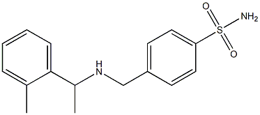 4-({[1-(2-methylphenyl)ethyl]amino}methyl)benzene-1-sulfonamide Struktur