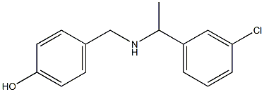 4-({[1-(3-chlorophenyl)ethyl]amino}methyl)phenol Struktur