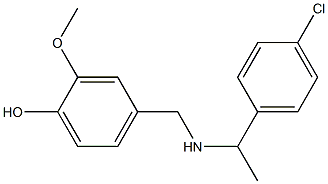 4-({[1-(4-chlorophenyl)ethyl]amino}methyl)-2-methoxyphenol Struktur