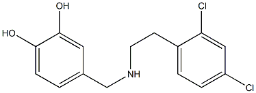 4-({[2-(2,4-dichlorophenyl)ethyl]amino}methyl)benzene-1,2-diol Struktur