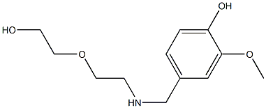 4-({[2-(2-hydroxyethoxy)ethyl]amino}methyl)-2-methoxyphenol Struktur