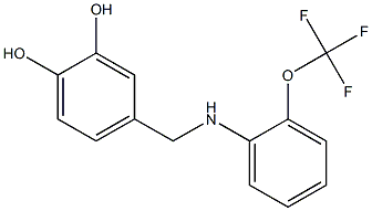 4-({[2-(trifluoromethoxy)phenyl]amino}methyl)benzene-1,2-diol Struktur