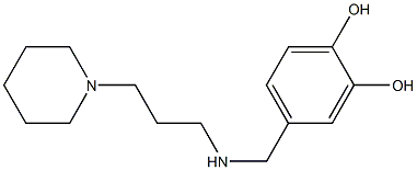 4-({[3-(piperidin-1-yl)propyl]amino}methyl)benzene-1,2-diol Struktur