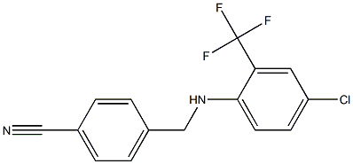 4-({[4-chloro-2-(trifluoromethyl)phenyl]amino}methyl)benzonitrile Struktur