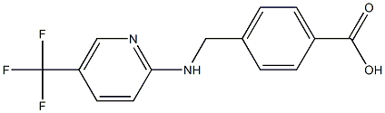 4-({[5-(trifluoromethyl)pyridin-2-yl]amino}methyl)benzoic acid Struktur