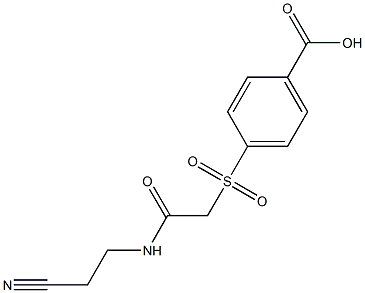 4-({2-[(2-cyanoethyl)amino]-2-oxoethyl}sulfonyl)benzoic acid Struktur