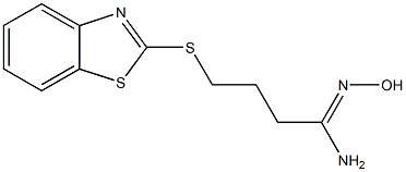 4-(1,3-benzothiazol-2-ylsulfanyl)-N'-hydroxybutanimidamide Struktur