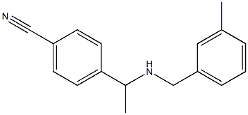 4-(1-{[(3-methylphenyl)methyl]amino}ethyl)benzonitrile Struktur