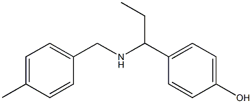 4-(1-{[(4-methylphenyl)methyl]amino}propyl)phenol Struktur