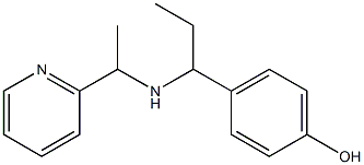 4-(1-{[1-(pyridin-2-yl)ethyl]amino}propyl)phenol Struktur