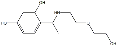 4-(1-{[2-(2-hydroxyethoxy)ethyl]amino}ethyl)benzene-1,3-diol Struktur