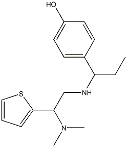 4-(1-{[2-(dimethylamino)-2-(thiophen-2-yl)ethyl]amino}propyl)phenol Struktur