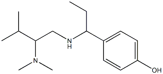 4-(1-{[2-(dimethylamino)-3-methylbutyl]amino}propyl)phenol Struktur