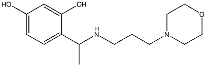 4-(1-{[3-(morpholin-4-yl)propyl]amino}ethyl)benzene-1,3-diol Struktur