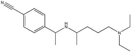 4-(1-{[5-(diethylamino)pentan-2-yl]amino}ethyl)benzonitrile Struktur