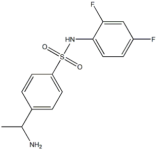 4-(1-aminoethyl)-N-(2,4-difluorophenyl)benzene-1-sulfonamide Struktur