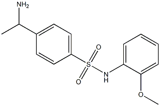 4-(1-aminoethyl)-N-(2-methoxyphenyl)benzene-1-sulfonamide Struktur