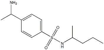 4-(1-aminoethyl)-N-(pentan-2-yl)benzene-1-sulfonamide Struktur