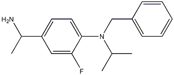 4-(1-aminoethyl)-N-benzyl-2-fluoro-N-(propan-2-yl)aniline Struktur