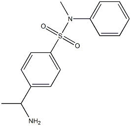 4-(1-aminoethyl)-N-methyl-N-phenylbenzene-1-sulfonamide Struktur