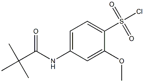 4-(2,2-dimethylpropanamido)-2-methoxybenzene-1-sulfonyl chloride Struktur