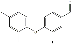 4-(2,4-dimethylphenoxy)-3-fluorobenzaldehyde Struktur