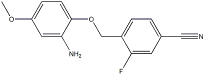 4-(2-amino-4-methoxyphenoxymethyl)-3-fluorobenzonitrile Struktur