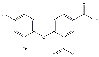 4-(2-bromo-4-chlorophenoxy)-3-nitrobenzoic acid Struktur