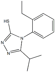 4-(2-ethylphenyl)-5-(propan-2-yl)-4H-1,2,4-triazole-3-thiol Struktur