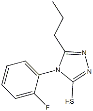 4-(2-fluorophenyl)-5-propyl-4H-1,2,4-triazole-3-thiol Struktur