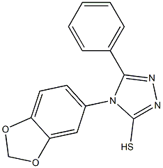 4-(2H-1,3-benzodioxol-5-yl)-5-phenyl-4H-1,2,4-triazole-3-thiol Struktur