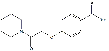 4-(2-oxo-2-piperidin-1-ylethoxy)benzenecarbothioamide Struktur