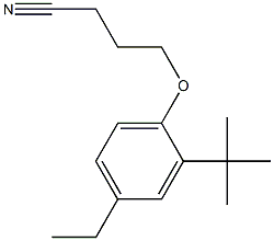 4-(2-tert-butyl-4-ethylphenoxy)butanenitrile Struktur