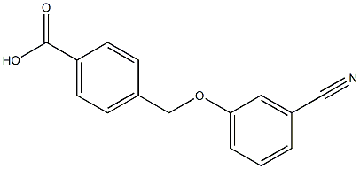 4-(3-cyanophenoxymethyl)benzoic acid Struktur