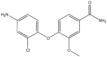 4-(4-amino-2-chlorophenoxy)-3-methoxybenzamide Struktur