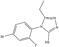 4-(4-bromo-2-fluorophenyl)-5-ethyl-4H-1,2,4-triazole-3-thiol Struktur