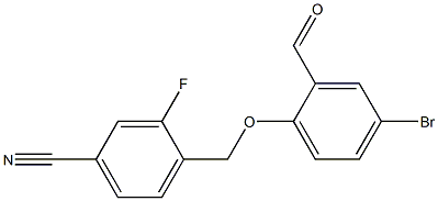 4-(4-bromo-2-formylphenoxymethyl)-3-fluorobenzonitrile Struktur