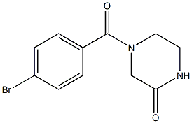 4-(4-bromobenzoyl)piperazin-2-one Struktur