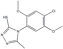 4-(4-chloro-2,5-dimethoxyphenyl)-5-methyl-4H-1,2,4-triazole-3-thiol Struktur