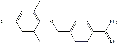 4-(4-chloro-2,6-dimethylphenoxymethyl)benzene-1-carboximidamide Struktur