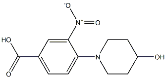 4-(4-hydroxypiperidin-1-yl)-3-nitrobenzoic acid Struktur