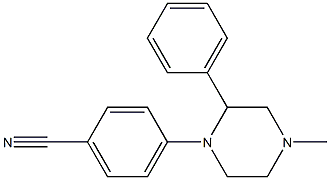 4-(4-methyl-2-phenylpiperazin-1-yl)benzonitrile Struktur