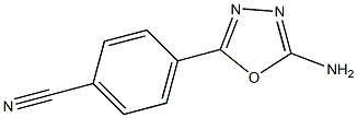 4-(5-amino-1,3,4-oxadiazol-2-yl)benzonitrile Struktur