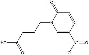 4-(5-nitro-2-oxo-1,2-dihydropyridin-1-yl)butanoic acid Struktur