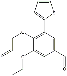 4-(allyloxy)-3-ethoxy-5-thien-2-ylbenzaldehyde Struktur