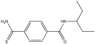 4-(aminocarbonothioyl)-N-(1-ethylpropyl)benzamide Struktur