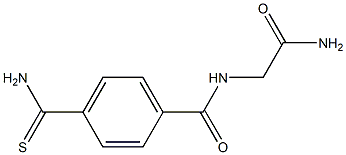 4-(aminocarbonothioyl)-N-(2-amino-2-oxoethyl)benzamide Struktur