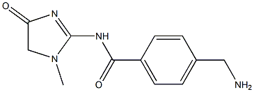 4-(aminomethyl)-N-(1-methyl-4-oxo-4,5-dihydro-1H-imidazol-2-yl)benzamide Struktur