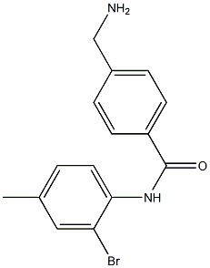 4-(aminomethyl)-N-(2-bromo-4-methylphenyl)benzamide Struktur